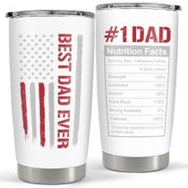 Copo isolado SANDJEST Best Dad Ever 600 ml em aço inoxidável Copo isolado SANDJEST Best Dad Ever 600 ml em aço inoxidável