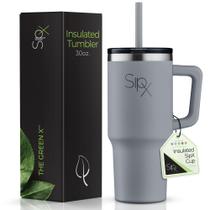 Copo isolado SIPX 887ml com tampa de alça, canudo, sem BPA