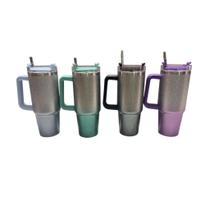 Copo isolamento Flip Straw 900ml Inox Alça de diamante com alça gradiente