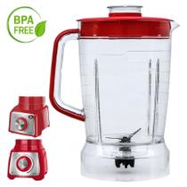 Copo Jarra Liquidificador Com Faca E Tampa Compatível Mondial L1000W L1100W L1200W