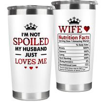 Copo KATLADIZ Romantic Love Cup 600 ml para esposa, branco Copo KATLADIZ Romantic Love Cup 600 ml para esposa, branco