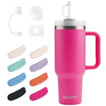 Copo KEWIXY de 1,2 L com alça e canudo, isolado a vácuo