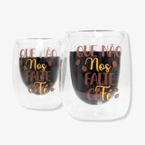 Copo Kit C/2 80ml Que Não Nos Falte Café ZonaCriativa Copo Kit C/2 80ml Que Não Nos Falte Café ZonaCriativa