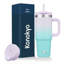 Copo Konokyo Oasis 900 ml com alça, 2 canudos e tampa