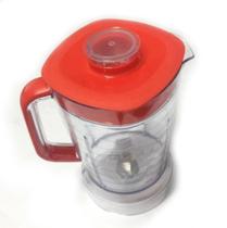 Copo liquidificador compatível marca mallory taurus tampa vermelha
