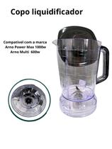 Copo Liquidificador Compativel Walita Daily RI2101, RI2102, RI2103 Preto 1500L Cristal Copo Liquidificador Compativel Walita Daily RI2101, RI2102, RI2103 Preto 1500L Cristal