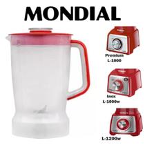 Copo Liquidificador Mondial L1000w/1200w Plástico Translucido Vermelho Micromax