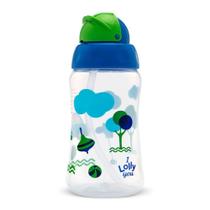 Copo Lolly Viva com Canudo Azul 330ml