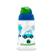 Copo lolly viva com canudo de silicone retrátil 330ml azul desmontável bpa free