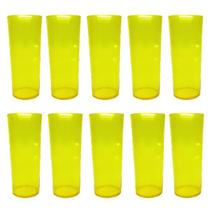 Copo Long Drink Amarelo Translucido 10 Unidades Copo Long Drink Amarelo Translucido 10 Unidades