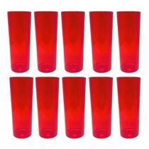 Copo Long Drink Cristal Vermelho 10 unidades Copo Long Drink Cristal Vermelho 10 unidades