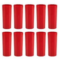 Copo Long Drink Leitoso Vermelho c/ 10 Unidades Copo Long Drink Leitoso Vermelho c/ 10 Unidades