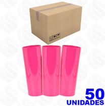 Copo Long Drink ROSA PINK P/ Transfer Laser 350 ML - 50 UND - LAPA SUBLIMAÇÃO