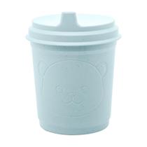 Copo Lyor Baby Dino PP e Bambu com Tampa Azul 450ml