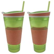 Copo Mágico 2 Em 1 Canudo Antivazamento 2 Und Sucos