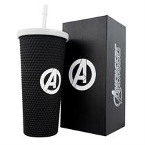 Copo Marvel Stiff Avengers 710ml Com Canudo Vingadores