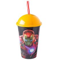 Copo Marvel Vingadores Homem de Ferro Infantil 500ml - Plasútil