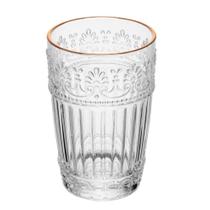 Copo Mauve com Fio de Ouro 350ml de Cristal Ecológico Wolff Copo Mauve com Fio de Ouro 350ml de Cristal Ecológico Wolff