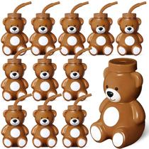Copo Maxdot Bear Shape 300 ml, plástico reutilizável, 12 peças