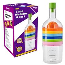 Copo Medidor 8 Em 1 Funil Espremedor Ralador Dosador Abridor