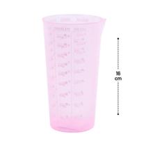 Copo Medidor de Plástico 570ml Rosa - Tudo em Caixa Copo Medidor de Plástico 570ml Rosa - Tudo em Caixa