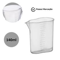 Copo Medidor Dosador Caneca Medidora Graduada Tintura 140 ml Dompel