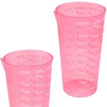 Copo Medidor Dosador Copo Medida Rosa 500ml