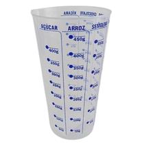 Copo Medidor Dosador de Plastico Comida Preparo Receitas Cozinha 570ml Cristal