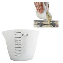 Copo medidor em siicone flexivel 2 bicos culinario jarra medidora massa bolo panqueca multiuso Copo medidor em siicone flexivel 2 bicos culinario jarra medidora massa bolo panqueca multiuso