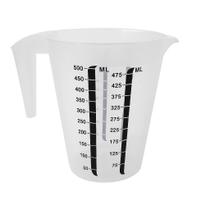 Copo Medidor Graduado 500ml Com Alça Bico Dosador Jarra Transparente Plástico Receitas Cozinha