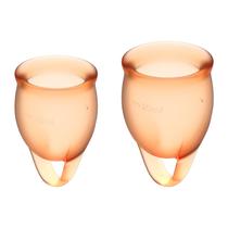 Copo Menstrual Satisfyer 15 ml/20 ml Reutilizável Laranja Copo Menstrual Satisfyer 15 ml/20 ml Reutilizável Laranja