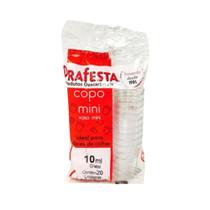 Copo mini 10ml c.20 un cristal (acrilico) festas aniversarios