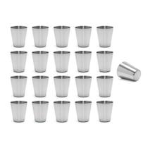 Copo Mini Aço Inox 30ml Cafe Molho Sobremesa Aperitivo 50un