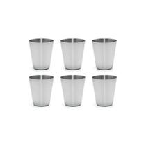 Copo Mini Aço Inox 30ml Cafe Molho Sobremesa Aperitivo 6un Copo Mini Aço Inox 30ml Cafe Molho Sobremesa Aperitivo 6un