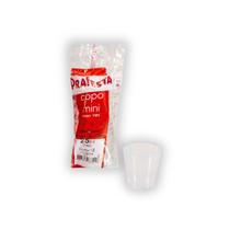 Copo Mini Descartável 25ml Transparente C/50 Un. (PraFesta) Copinho Shot Licor, Sobremesa, doces