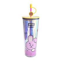 Copo Miniso BT21 Cooky Original 800ml com Tampa e Canudo