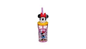 Copo Minnie 3D Infantil Disney c/ Canudo 360ML - Tuut