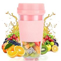 Copo Mixer Mini Portátil Compacto Para Vitaminas Shakes Rosa