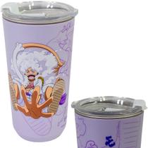 Copo Monkey D. Luffy Gear Five Térmico Quente Gelado 500ml Com Tampa Oficial One Piece Toei