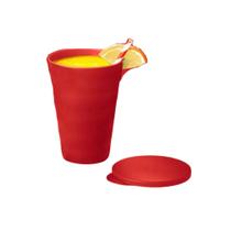 Copo Murano Tupperware com Tampa 500ml Vermelho Copo Murano Tupperware com Tampa 500ml Vermelho