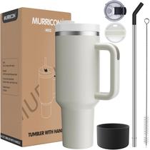 Copo MURRICON 1183ml com Alça, Palha e Tampa de Aço Inoxidável