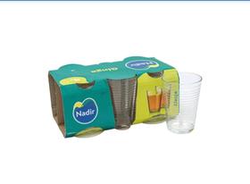 Copo nadir vidro transparente copo simples 6 uni 260 ml