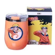 Copo Naruto Laranja Semi-térmico Com Tampa 400ML Oficial VIZ - Zona Criativa