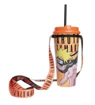 Copo Naruto Uzumaki Copo Naruto Shippuden com Tampa, Canudo