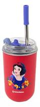Copo Neo Branca De Neve Com Canudo 300ml Cor Vermelho Copo Neo Branca De Neve Com Canudo 300ml Cor Vermelho