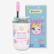 Copo neo c/canudo 300ml unicornio Copo neo c/canudo 300ml unicornio