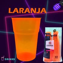 Copo neon descartável 300ml 50 unid balada festa aniversário brilho luz negra escolha sua cor