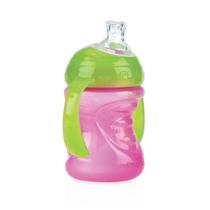 Copo Nuby Rosa e Verde 240ML Bico Silicone NB10052/086
