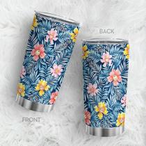 Copo Oasisdream de aço inoxidável 600ml com estampa floral Copo Oasisdream de aço inoxidável 600ml com estampa floral