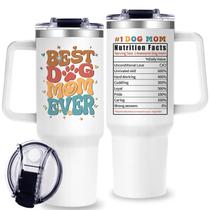 Copo OneGen Dog Mom de 1,2 L com tampa e canudo - 40 onças